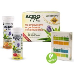 KOMPAVA Acidofit MD mix 20 šumivých tablliet + indikačný papierik