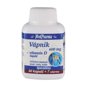 MEDPHARMA Vápnik 600 mg + vitamín D liquid 30 + 7 tabliet ZADARMO