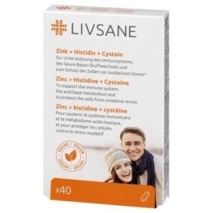 LIVSANE Zinok + histidín + cystein 40 tabliet