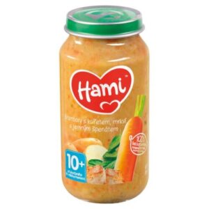 HAMI Príkrm zemiaky s kuraťom, mrkvou a jemným špenátom 250 g