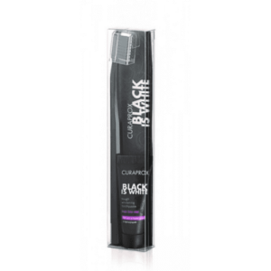 CURAPROX Black is white lightpack zubná kefka + zubná pasta 8 ml