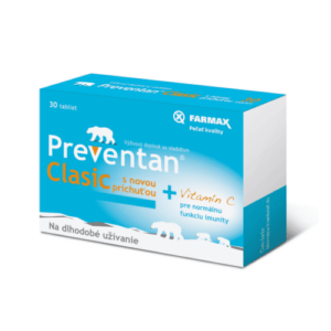 FARMAX Preventan clasic s novou príchuťou a vitamínom C 30 tabliet
