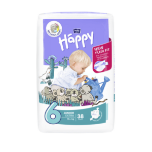 HAPPY Detské plienky 16+ junior extra 38 kusov
