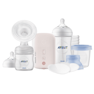 AVENT Elektrická odsávačka mlieka SCD395 1 kus + fľaša 260 ml + 3 ks Via poháriky