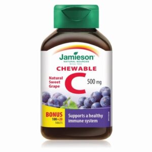 JAMIESON Vitamín C 500 mg hrozno 120 tabliet