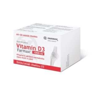 FARMAX Vitamín D3 1000 IU 60 + 30 tabliet ZADARMO