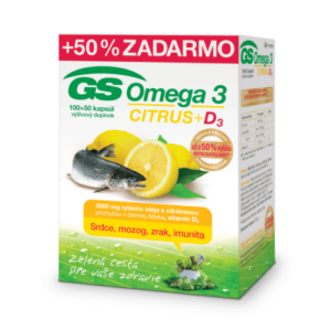 GS Omega 3 citrus + D3 100 + 50 kapsúl ZADARMO