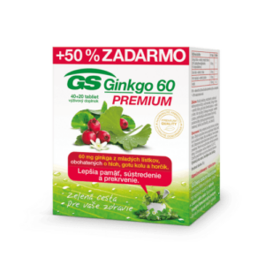 GS Ginkgo premium 40 + 20 tabliet ZADARMO
