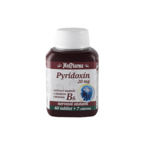 MEDPHARMA Pyridoxín 20 mg (vitamín B6) 60 + 7  tabliet ZADARMO