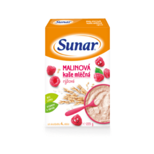 SUNAR Malinová kaša mliečna ryžová 225 g