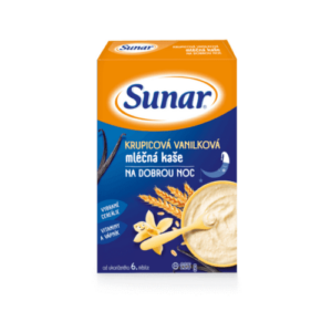 SUNAR kašička na dobrú noc mliečna vanilková 225 g