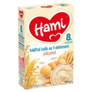 HAMI Mliečna kaša so 7 obilninami piškótová 225 g