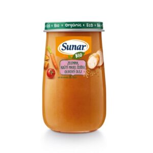 SUNAR Bio príkrm zelenina morčacie mäso šošovica olivový olej 8m+ 190 g
