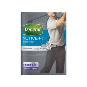 DEPEND Active-fit M pre mužov inkontinenčné nohavičky 8 kusov