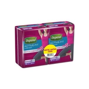 DEPEND Active-fit M pre ženy duopack inkontinenčné nohavičky 2 x 8 kusov