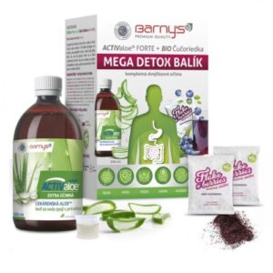 BARNY'S ActivValoe forte+BIO čučoriedka mega detox gél 500 ml + ovocné vločky, vrecúška 7x8 g
