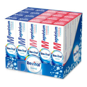REVITAL Magnezium + B6 sumivy MIX BOX 3 príchute 20x20 kusov