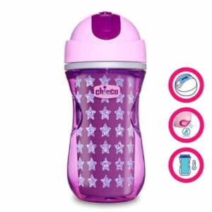 CHICCO Hrnček sport termo so slamkou 266 ml 14m+ ružový 1 ks