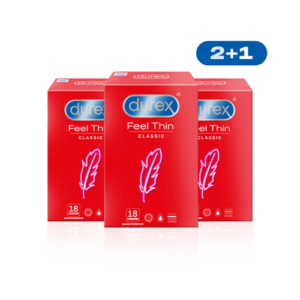 DUREX Feel thin classic kondóm 2+1 54 ks