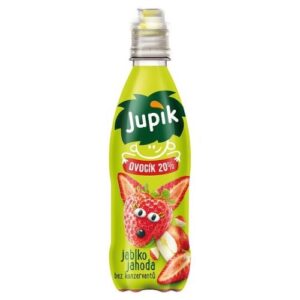 JUPÍK Ovocík 20% jahoda jablko nesýtený nealkoholický nápoj zálohovaný oba 330 ml