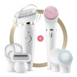 BRAUN 9100 Silk-épil 9 flex beauty set epilátor s príslušenstvom a kefkou na čistenie pleti 1 ks
