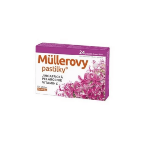 DR. MÜLLER  Müllerove pastilky juhoafrická pelargónia vitamín C 24 ks