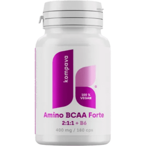 KOMPAVA Amino bcca forte + B6 180 kapsúl