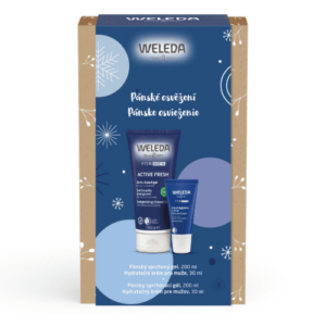 WELEDA Pánske osvieženie sprchový gél 200 ml + krém pre mužov 30 ml set