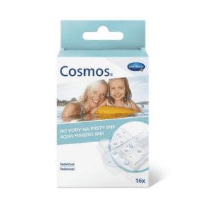 COSMOS Náplasť do vody na prsty mix 6 x 22x80 mm 6 x 45x50 mm 4 x 25x72 mm 16 ks