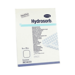 HYDROSORB Kompres absorpčný hydrogélový bez samolepiaceho okraja 5 x 7,5 cm 5 ks