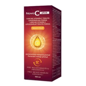 NOVO C Plus lipozomálny tekutý vitamin C sirup pomarančovo-mangová príchuť 150 ml