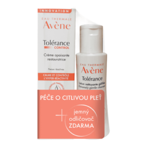 AVENE Tolérance control creme upokojujúci krém 40 ml + jemný odličovač 100 ml zadarmo Set