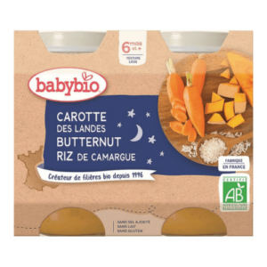 BABYBIO Mrkva tekvica ryža večerné menu od ukonč. 6. mesiaca 2 x 200 g