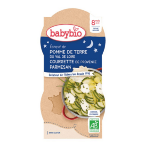 BABYBIO Zemiaky cuketa creme fraiche a parmezán večerné menu od ukonč. 8. mesiaca 2 x 200 g