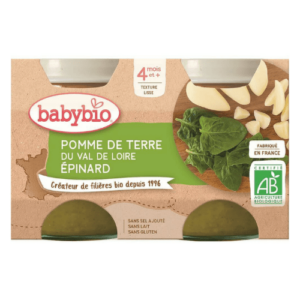 BABYBIO Zemiaky so špenátom príkrm od ukonč. 4. mesiaca 2 x 130 g
