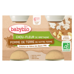 BABYBIO Karfiol a zemiaky príkrm od ukonč. 6. mesiaca 2 x 130 g