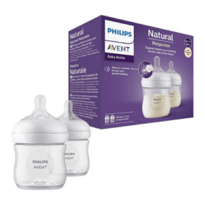 AVENT Fľaša natural response 125 ml priehľadná cumlík pre podporu rytmu pitia 0m+ 2 ks