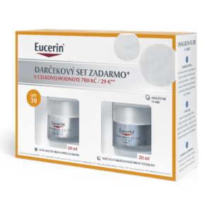 EUCERIN Darčekový set 2023 akcia - zadarmo hyaluron-filler + 3 x effect krém 2 x 20 ml + odličovacie tampóny Set