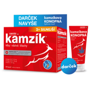 CEMIO Kamzík darček 2023 2x silnejší 60 kapsúl + zadarmo chladivá masť 75 ml Set