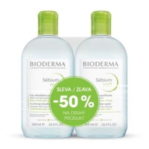 BIODERMA Sébium H2O micelárna pleťová voda na mastnú a zmiešanú pleť 2 x 500 ml