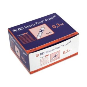 BD Micro fine plus iinzulínové striekačky s ihlou U-100, 30G/0,5ml 100 kusov