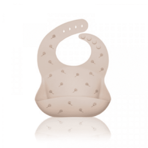 PETITE&MARS Podbradník silikónový sam beige dandelion 1 ks