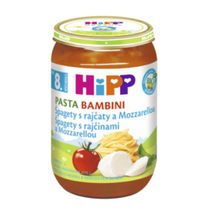 HIPP Príkrm špagety s rajčinami a mozzarellou 220 g