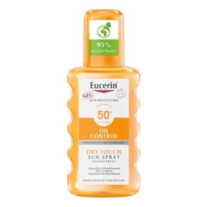 EUCERIN Sun oil control dry touch SPF50+ transparentný sprej na opaľovanie 200 ml