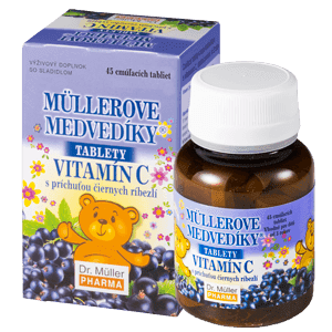 MÜLLEROVE MEDVEDÍKY Vitamín C čierne ríberle 45 tabliet