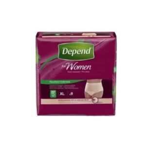 DEPEND Super XL pre ženy naťahovacie nohavičky 9 ks