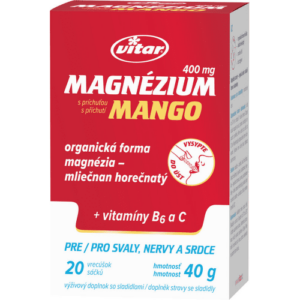 VITAR Magnézium 400 mg + vitamíny B6 a C 20 vrecúšok