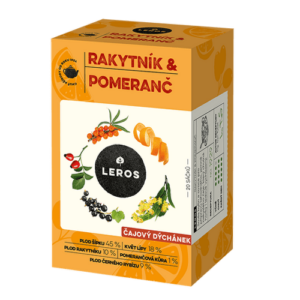 LEROS Čajová chvíľka rakytník a pomaranč 20 x 2 g