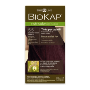 BIOKAP Nutricolor delicato farba na vlasy 5.50 hnedá – svetlý mahagón 140 ml
