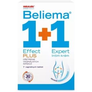 BELIEMA Effect plus 1+1 vaginálne tablety 7 ks + intímny krém 30 ml 1 set